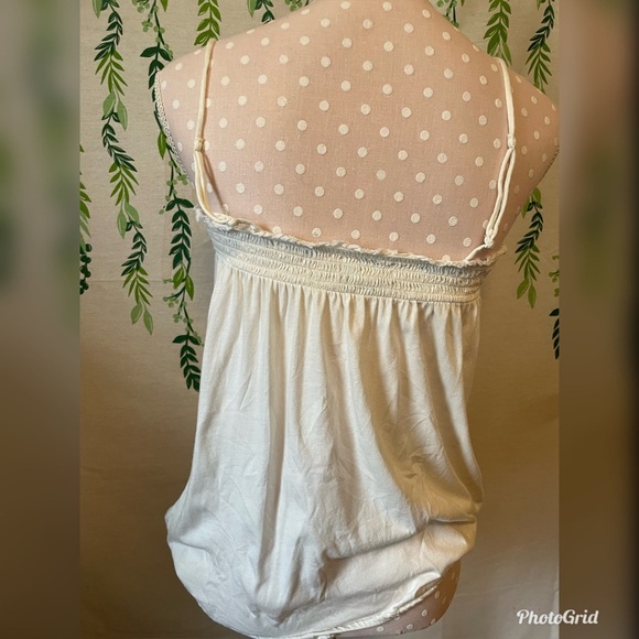 Size L American Eagle White Tank Top D2 - Picture 4 of 7